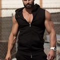 Herren Tank Top Shirt Unterhemden Ärmelloses Hemd Feste Farbe Mit Kapuze Outdoor Strasse Ärmellos Zip Bekleidung Modisch Leicht Atmungsaktiv Komfortabel Lightinthebox