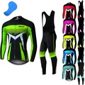 21Grams Herren Radtrikot mit Radhose lang Trägern fahrradbekleidung Langarm MTB Mountain Rennrad Burgund Königsblau Rot Fahhrad Sportkleidung UV-beständig Rasche Trocknung Tasche auf der Rückseite Lightinthebox