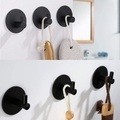 4 Stück selbstklebende mattschwarze Wandhaken aus Edelstahl, schwarze Haken für Küchenbadezimmer aus Edelstahl, klebrige Wandhaken für Handtuchhalter Lightinthebox
