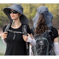 Lighinthebox, Damen Sonnenhut Fischen-Hut Wanderhut Boonie-Hut Breiter Rand mit Nackenschutz Sommer Außen UV-Sonnenschutz Sonnenschutz UV Schutz Atmungsaktiv Hut Violett Marineblau zurück für Angeln Klettern Strand Lightinthebox