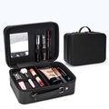 Lighinthebox, Doppellagige Reise-Make-up-Tasche, tragbare Kosmetiktasche mit Trennwand, Organizer-Etui zur Aufbewahrung von Kosmetika, Make-up-Pinsel, Kulturbeutel mit großem Fassungsvermögen für Frauen und Mädchen Lightinthebox