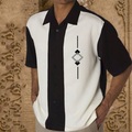 Herren Hemd Knopfhemd Bowling-Shirt Sommerhemd Farbblock Umlegekragen Schwarz Braun Khaki Outdoor Strasse Kurzarm Button-Down Bekleidung Modisch Casual Atmungsaktiv Komfortabel Lightinthebox