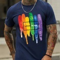 Herren Unisex T Shirt Cooles Hemd Regenbogen Rundhalsausschnitt Print Outdoor Strasse Kurzarm Bedruckt Bekleidung Designer Casual LGBT Stolz Groß und hoch Lightinthebox