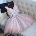 Kinderkleid für kleine Mädchen, Pailletten, a-Linie, Party, Leistung, Mesh, funkelnd, rosa, asymmetrisch, ärmellos, Prinzessin, süße Kleider, Sommer, normale Passform, 3-12 Jahre Lightinthebox