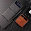 Lighinthebox, Handy Hülle Handyhüllen Für Samsung Galaxy Klappetui Z Flip 3 Flipbare Hülle Staubdicht Stoßresistent Einfarbig PU-Leder Lightinthebox