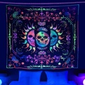 Schwarzlicht UV reaktiver Wandteppich Unterwasserwelt Fluoreszenz psychedelischer Pilz Wandteppich Schwarzlicht für Wohnzimmer College Schlafzimmer Wohnheim Dekor Lightinthebox
