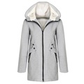 Damen Parka Mantel Hoodie Jacke Strasse Täglich Ausgehen Herbst Winter Lang Mantel Regular Fit warm halten Strassenmode Casual Jacken Langarm Feste Farbe Tasche Reißverschluss vorne Schwarz Grau Lightinthebox