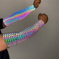 bunte reflektierende Ärmel Outdoor-Sport Radfahren Sonnencreme Armstulpen Basketball Laufen Ellbogenschützer Lightinthebox
