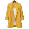 Damen Blazer Outdoor B¨¹ro Büro / Geschäftlich Frühling Sommer Herbst Standard Mantel Regular Fit Atmungsaktiv Basic Einfach Moderner Stil Jacken 3/4 Ärmel Feste Farbe Einfarbig Mit Taschen Wei Lightinthebox
