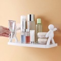 Stanzfreies Badezimmerregal Duschregal für Seife Shampoo Organizer niedliche weiße Puppenregale kein Bohren Kosmetikhalter Wohnkultur Lightinthebox
