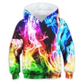 Kinder Jungen Kapuzenshirt Langarm 3D-Druck Farbverlauf Tasche Grün Blau Purpur Kinder Oberteile Herbst Frühling Aktiv Modisch Täglich Täglich Innen Outdoor Regular Fit 3-13 Jahre / Sport Lightinthebox
