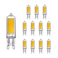 10 stücke super helle g9 led glühbirne dimmbar 220 v glas lampe konstantleistung licht led beleuchtung g4 cob birnen Lightinthebox