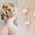 Lighinthebox, 2 Stück Damen Mädchen Braut Haarnadeln Silber Perle Kristall Haarnadel Hochzeit Perlen Haarnadel Brautjungfer Strass Haarnadel Diamant Clip Braut Haarschmuck für Bräute Frauen Mädchen Hochzeiten Lightinthebox