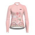 21Grams Damen Radtrikot fahrradbekleidung Fahrradtrikot Langarm Fahhrad Shirt mit 3 Gesäßtaschen MTB Mountain Rennrad Atmungsaktiv Rasche Trocknung Feuchtigkeitsabsorbierend Reflexstreiffen Rosa Lightinthebox