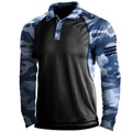 Lighinthebox, Herren T-Shirt Taktisches Militärhemd Henley-Shirt Langarm Hemd Shirt Außen Atmungsaktiv Rasche Trocknung Leicht Weich Polyester Schwarzgrau Weiß Schwarz Jagd Angeln Klettern / Schlacht Lightinthebox