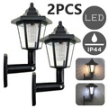 2 stücke solar wandleuchten im freien led retro sechseckige wandleuchte wasserdicht garten dekoration lichter hof veranda villa durchgang landschaft dekoration beleuchtung Lightinthebox