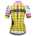 21Grams Damen Radtrikot fahrradbekleidung Fahrradtrikot Kurzarm Fahhrad Shirt mit 3 Gesäßtaschen MTB Mountain Rennrad Atmungsaktiv Rasche Trocknung Feuchtigkeitsabsorbierend Reflexstreiffen Gelb Lightinthebox