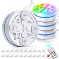 Lighinthebox, tauchlichter 13 leds pool teich licht rgb mit remote unterwasser nachtlicht ip68 magnet helle lampe für teichaquarium neu 2022 Lightinthebox