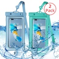2er Pack Wasserdichte Handytasche Tragbar Wasserdicht Schwimmend [30m / 98ft] IPX8 Telefonkasten Trockener Beutel Handy, Mobiltelefon Regenschutz für For iPhone 13 Pro Max 12 Mini 11 Samsung Galaxy Lightinthebox