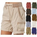 Damen Cargo Shorts Kurze Hosen Kurze Hose für Wanderer Sommer Außen Ripstop Atmungsaktiv Rasche Trocknung Leicht Kurze Hose Unten Kordelzug Elastische Taille Hellblau Cachi scuro Jagd Angeln Klettern Lightinthebox