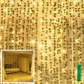 12er-Pack künstliche Efeublätter mit 240 LED-Lichterketten für Fenstervorhänge, künstliche Pflanzen, hängende Girlande, hängend für Wand, Party, Hochzeitszimmer, Küche, Innenbereich Dekoration im Lightinthebox