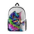 Lighinthebox, Unisex Rucksack Oxford Stoff Katze Tier Hohe Kapazität Atmungsaktiv Reißverschluss Gestuft Schulanfang Täglich Weiß Lightinthebox