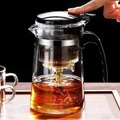 Teekanne aus hitzebeständigem Glas mit Edelstahl-Teesieb, Blumenkessel, Kung-Fu-Teegeschirr-Set, Puer-Oolong-Topf Lightinthebox