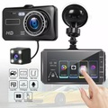Dashcam Fahrrekorder 4 Zoll Touchscreen 1080p 170 Weitwinkel vorne hinten Autokamera G-Sensor Nachtsicht Bewegungserkennung Parküberwachung ununterbrochene Loop-Aufnahme Lightinthebox