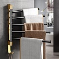 drehbarer handtuchhalter licht luxus schwarz gold nicht perforiert toilette badezimmer aluminium aktivität klappbarer mehrpoliger handtuchhalter Lightinthebox