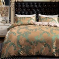 3-teiliges Bettbezug-Set Luxus-Jacquard-Satin-Stoff-Hotel-Bettwäsche-Sets Bettbezug beinhaltet 1 Bettbezug, 2 Kissenbezüge für Doppelbett/Königin/König (1 Kissenbezug für Zweibett-/Einzelbett) Lightinthebox