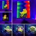 Frosch, Schwarzlicht, UV-reaktiv, Wandteppich, Kunstdekor, Decke, Vorhang, zum Aufhängen, Zuhause, Schlafzimmer, Dekoration, Polyester Lightinthebox