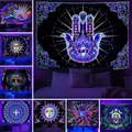 magisches Schwarzlicht UV-reaktiver Wandteppich, Kunstdekor, Decke, Vorhang, zum Aufhängen, Zuhause, Schlafzimmer, Wohnzimmer, Dekoration, Polyester Lightinthebox