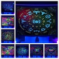 Schwarzlicht-UV-reaktiver Wandteppich, Kunstdekor, Decke, Vorhang, zum Aufhängen, Zuhause, Schlafzimmer, Dekoration, Polyester Lightinthebox