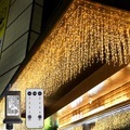 Outdoor Weihnachten Eiszapfen Fenster Vorhang Lichter 6x1m-300led Stecker in 9 Farben Fernbedienung Fenster Wandbehang Licht warmweiß RGB für Schlafzimmer Party Garten Weihnachtsschmuck 31V Lightinthebox