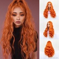 Synthetik Perücke lockig gewellt Mittelteil Perücke 28 Zoll Kunsthaar 28 Zoll Damen modisches Design Cosplay kreativ orange Lightinthebox