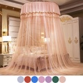 Lighinthebox, Prinzessinnen-Betthimmel für Mädchen, doppellagig, durchsichtige Netzkuppel, elegante Stickerei, Spitze, Moskitonetz, Bettvorhang für volles Queen-King-Bett Lightinthebox