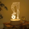 Led Illusion Nachtlicht Fußball Form 3D Schreibtischlampe mit 3 Farben wechselnden Nachttischlampen, Lichter für Schlafzimmer Geburtstagsgeschenke für Kinder Jungen Mädchen Baby Lightinthebox