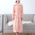 Damen Übergröße Warm Geschenk Bademantel Bademäntel Heim Weihnachten Party Valentinstag Vintage-Stil Einfarbig Polyester Plüsch Einfach Alltag Weich Herbst Winter V-Wire Ausschnitt Langarm Schnalle Lightinthebox