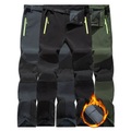 Lighinthebox, Herren Wanderhose Wanderhosen Fleece-gefütterte Hose Softshellhosen Winter Außen warm halten Windundurchlässig Atmungsaktiv Wasserdicht Hosen / Regenhose Schwarz Armeegrün Vlies Elasthan Jagd Angeln Lightinthebox