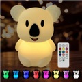 Lighinthebox, LED süßes Nachtlicht für Kinder Koala Fernbedienung Farbe Nachtlicht USB wiederaufladbare Kinder Nachttischlampe weiche Silikon Schreibtischlampe geeignet für Kleinkinder Koalas streicheln Farbwechsel Lightinthebox