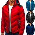 Herren puffer jacket Steppjacke übergangsjacke Jacke Winterjacke Strickjacke Draussen Bequem Verabredung Casual Büro Karriere Solide / einfarbig Oberbekleidung Bekleidung Schwarz Rote Marineblau Lightinthebox