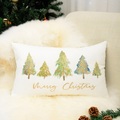 Lighinthebox, Weihnachten Lendenkissenbezug Stickerei Baum Qualität Kissenbezug für Schlafzimmer Wohnzimmer Couch Stuhl Sofa Lightinthebox