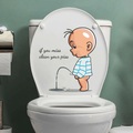 Lighinthebox, Lustige Warnung Toilettenaufkleber Cartoon Kind Wasserlassen Toilettendeckel WC-Türaufkleber Abnehmbarer Haushalt Selbstklebendes Dekorpapier Lightinthebox