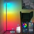 Lighinthebox, rgb led stehlampe schlafzimmer nachttischdekoration eckstehlampe wifi bluetooth app und fernbedienung innenatmosphäre lampe shustar Lightinthebox