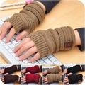 Herren Damen Fingerlose Handschuhe Warme Winterhandschuhe Geschenk Täglich Solide / einfarbig Polyester Gestrickt Einfach 1 Paar Lightinthebox