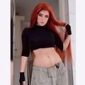 kim possible lange gerade yaki rötlich orange kunsthaar perücke halloween cosplay party perücken Lightinthebox