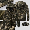Lighinthebox, Herren Hoodie-Jacke Tarnmuster-Jagdjacke Mit Taschen Mit Kapuze Außen warm halten Atmungsaktiv tragbar Weich Winter camuflaje Shirt Baumwolle Jagd Camping Militär Armeegrün Khaki / Schlacht Lightinthebox
