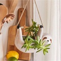 Keramik Faultier Pflanze Aufhänger Blumentopf Hochzeitsgeschenk Brautjungfer Cartoon Tier Hanfseil Wandbehang Topf Heimdekoration Lightinthebox