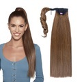 1 Stück Damen Mädchen Haargummis Perücken Haar Miya Pferdeschwanz Verlängerung 26 Zoll langer Clip in Wickeloptik gerader Pferdeschwanz Haarteil für Frauen synthetischer Clip auf Kunststück schwarz Lightinthebox