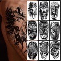 Lighinthebox, 26 Stück temporäre Tattoos für Männer Tiger Löwe Wolf Tattoo Aufkleber gefälschte Tätowierung für Frauen Arm Beine Ärmel Körper Make-up Tatoo wasserdicht Lightinthebox